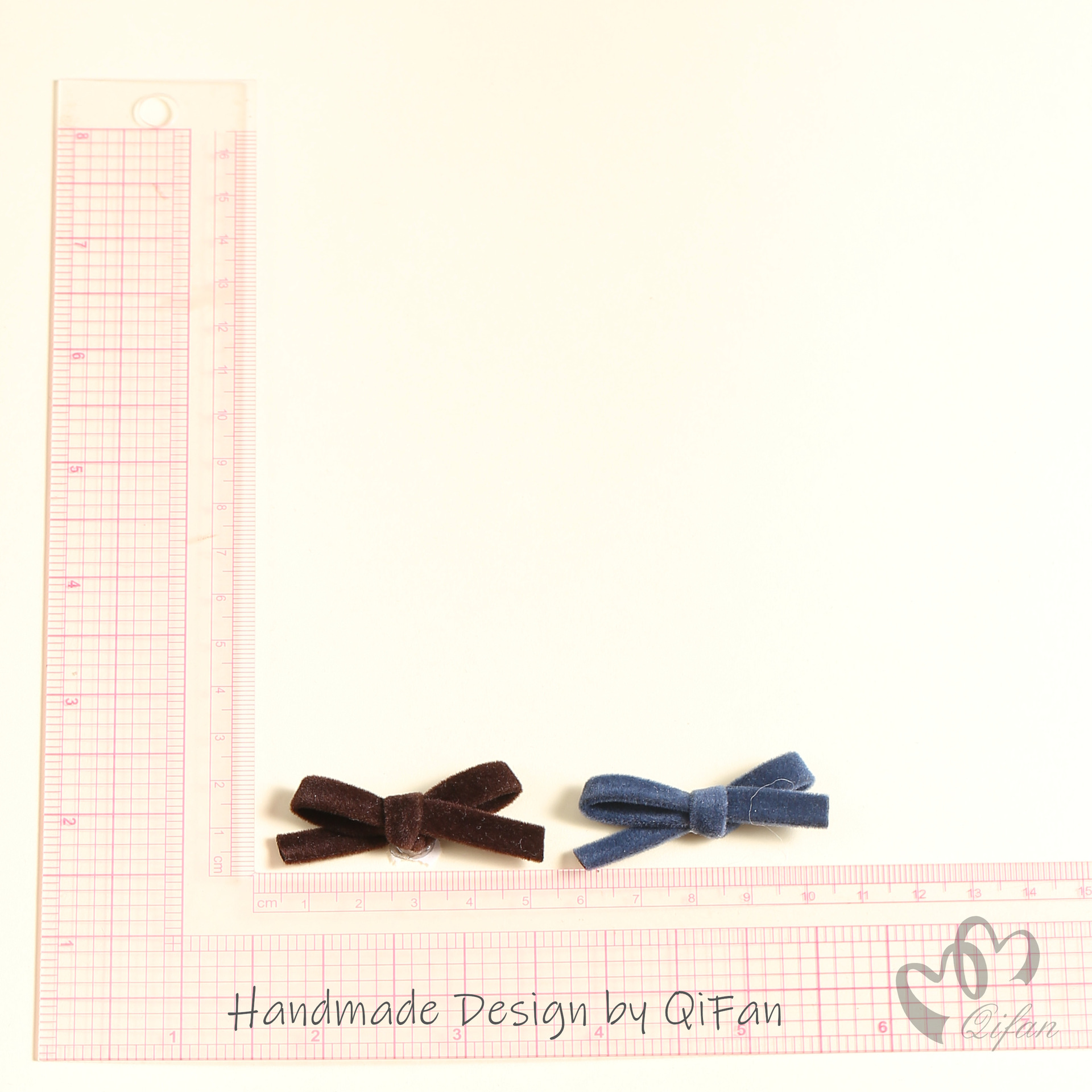 韩版绒布手打结手工布艺蝴蝶结辅料 DIY手工发饰鞋袜服装辅料配饰细节图