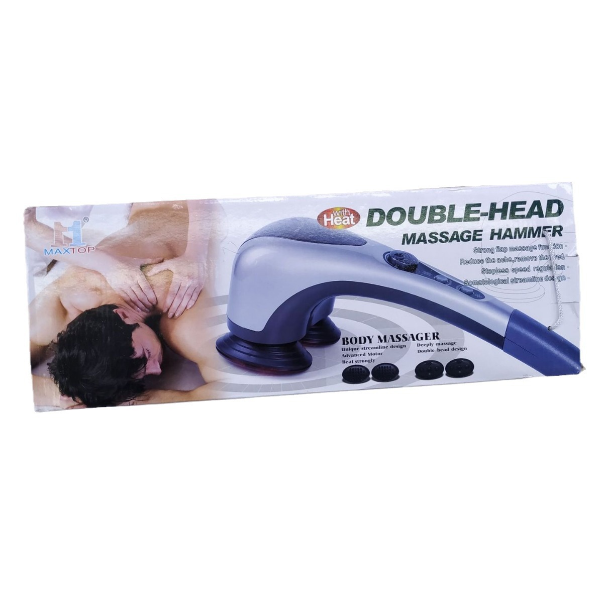 Instrumento de masaje multifuncional plateado y gris relajación profunda hombro y cuello fisioterapia de cuerpo completo masajeador casero portátil Item Picture