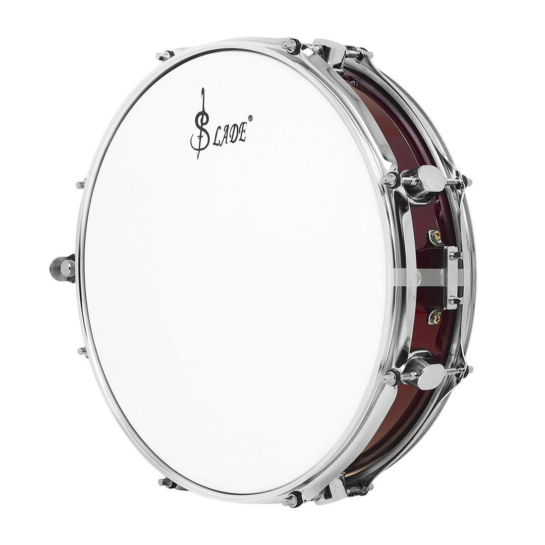 Cross-border 14× 3.5-inch small snare drum, ultra-thin stainless steel snare drum, student adult marching drum, band small drum, narrow drum Specification image