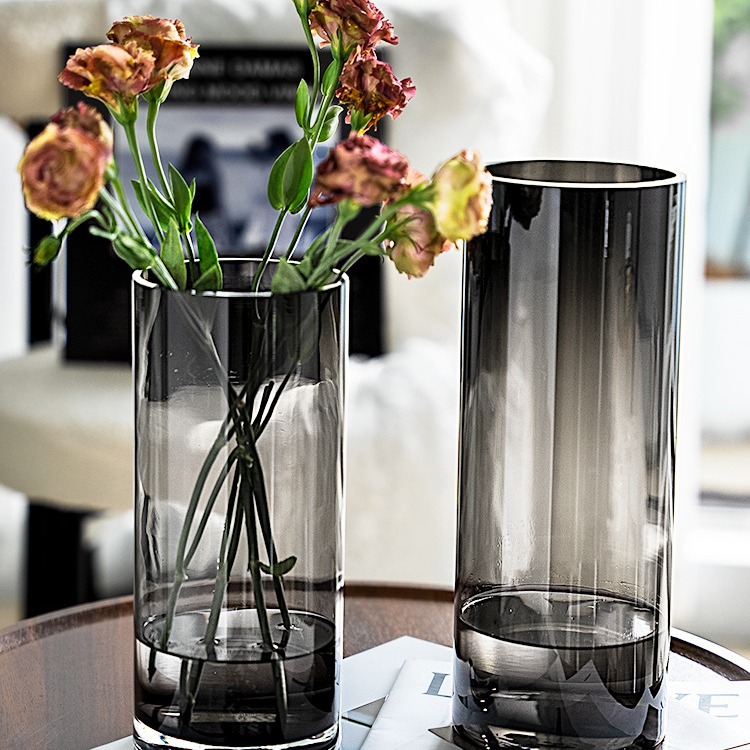 Factory direct sales of glass vases, modern and simple home decorations, vases for living rooms, bedrooms, hotels and model rooms details Picture