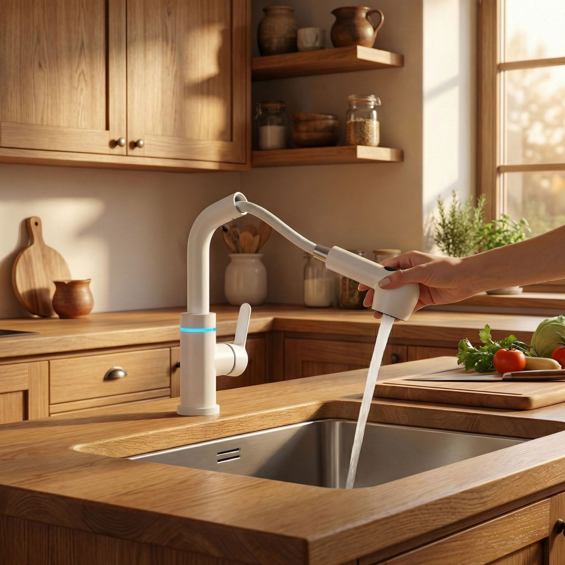 水龙头/水槽/小熊贴防溅水龙头/厨房半自动水龙头/跨境产品图