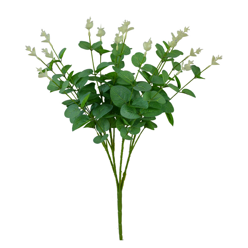 仿真花DIY发饰配件/假花/5朵塑膠花/仿真花/假花批发白底实物图