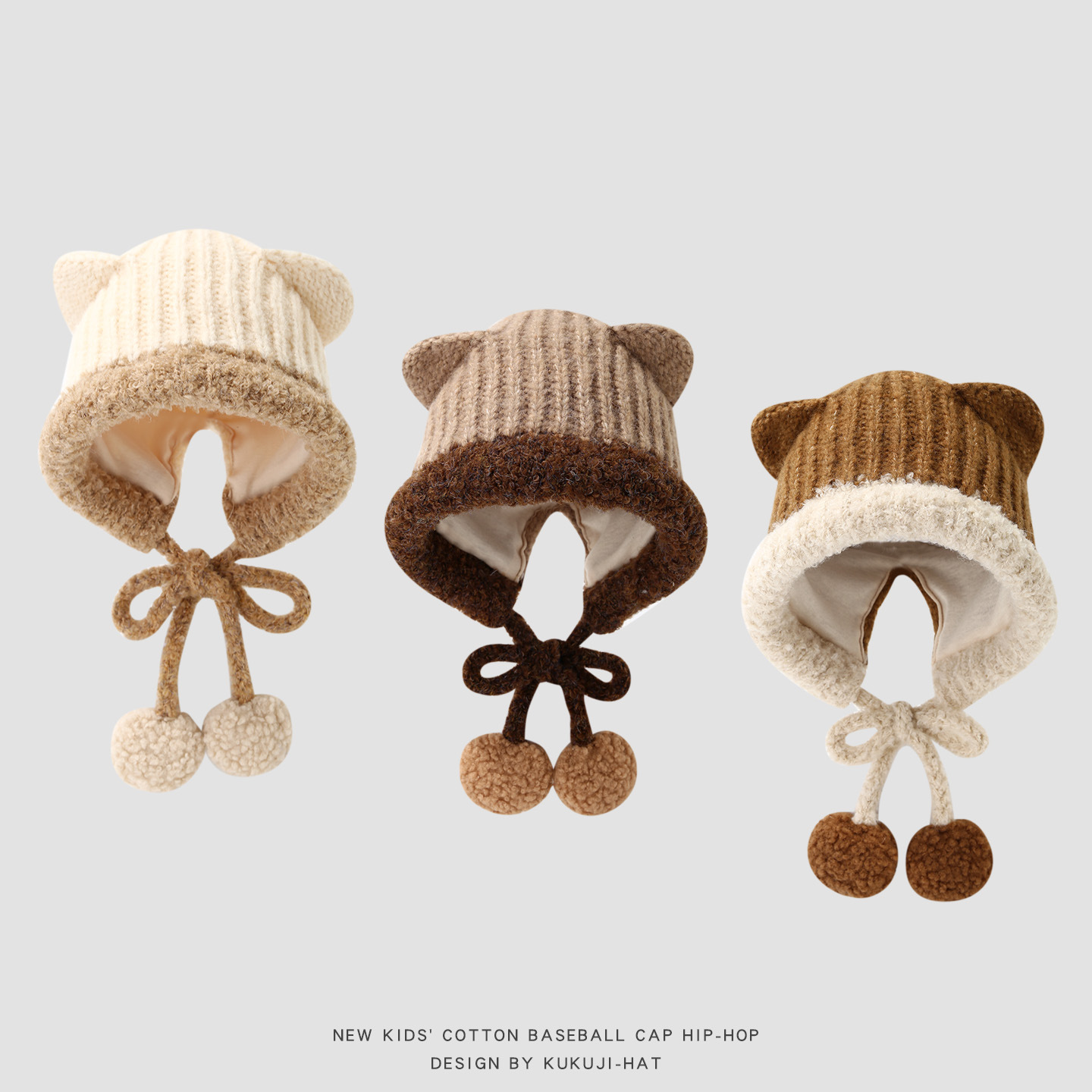 秋冬季宝宝毛线帽护耳帽儿童帽子可爱针织保暖男女童大童套头帽