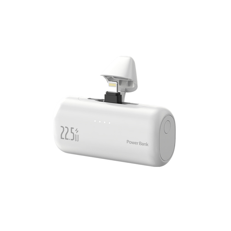 Cross-border new capsule power bank, hidden dual-interface, compact and portable power bank wholesale, mini fast charging Item Picture