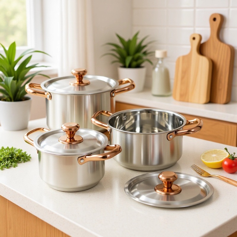 Stainless steel thickened single-person small hot pot, household baby food pot, double-ear cooking pot, milk pot, soup pot, stewing pot Specification image
