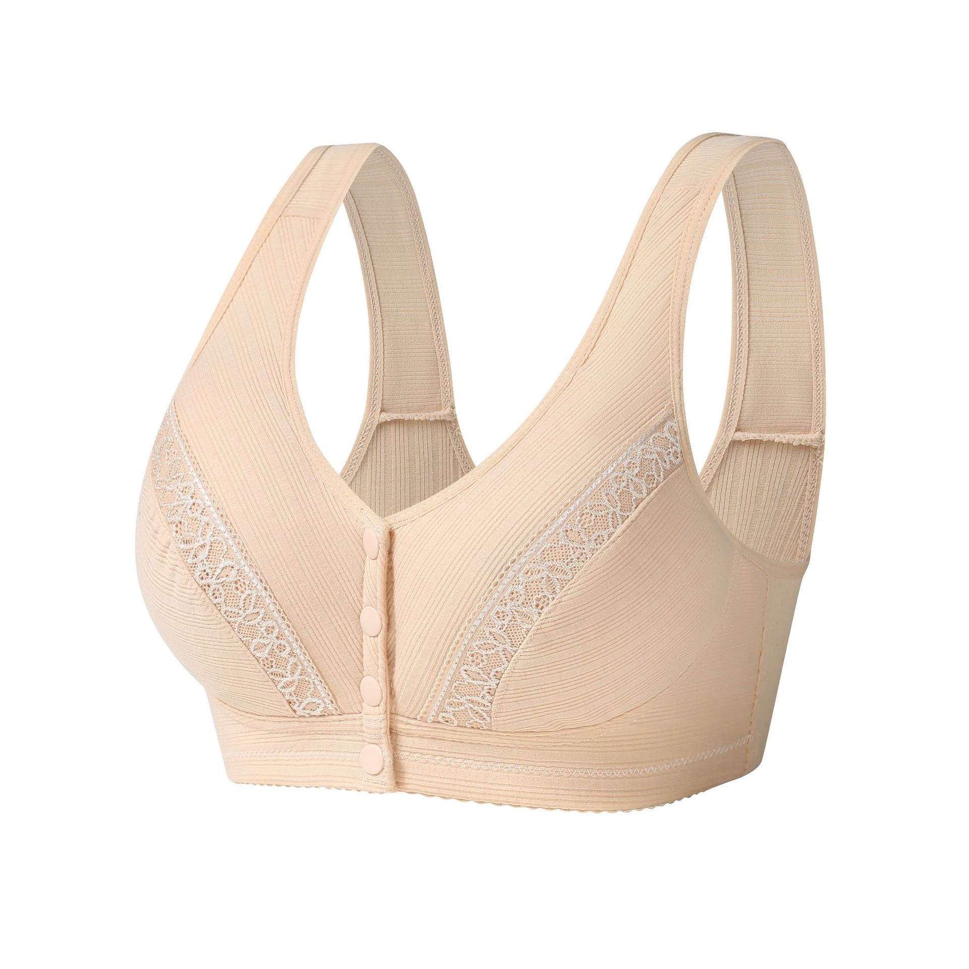 Bras without steel rings, vest style for middle-aged and elderly people, large-sized front-buttoned underwear for mothers, large-sized underwear details Picture