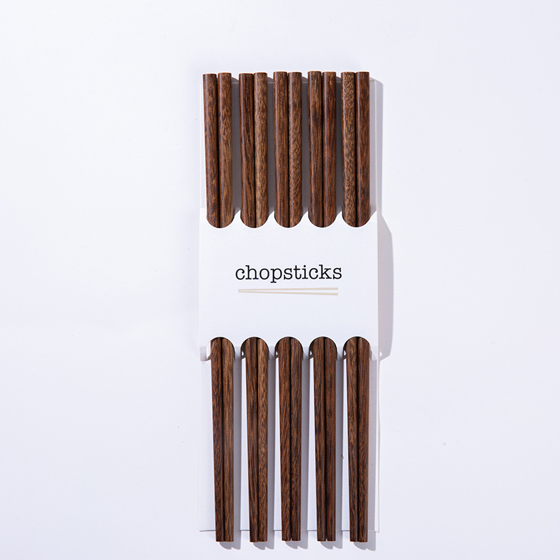 Red sandalwood chopsticks, household chicken wing wood, unpainted, unwaxed, anti-slip, heat-resistant, high-end wooden chopsticks that do not mold or deform Item Picture