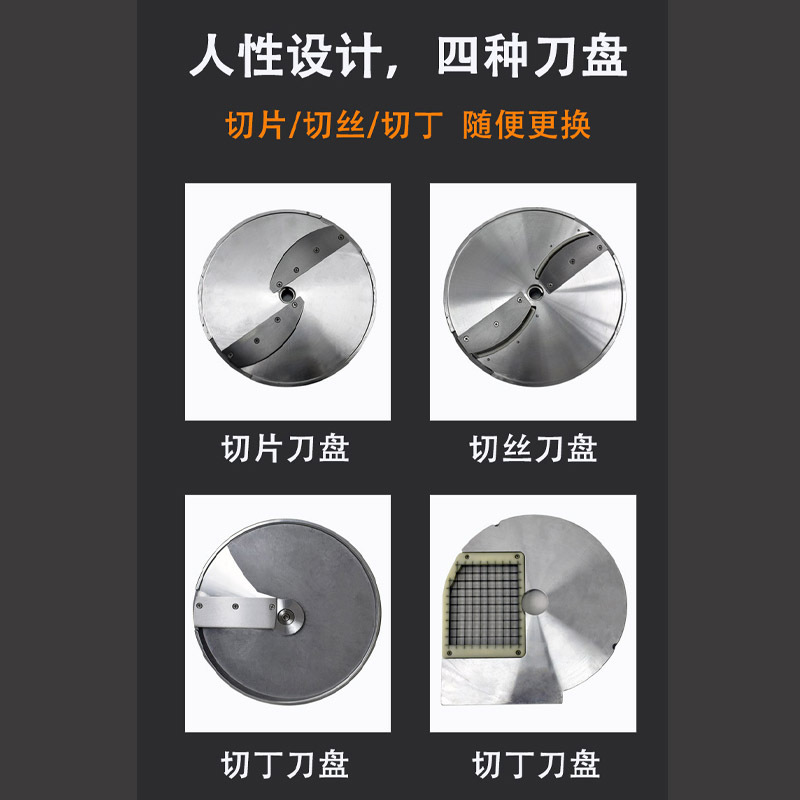 Commercial double-head vegetable cutter, fully automatic stainless steel dicing machine, multi-functional frozen meat and fruit and vegetable cutter for restaurants and canteens details Picture