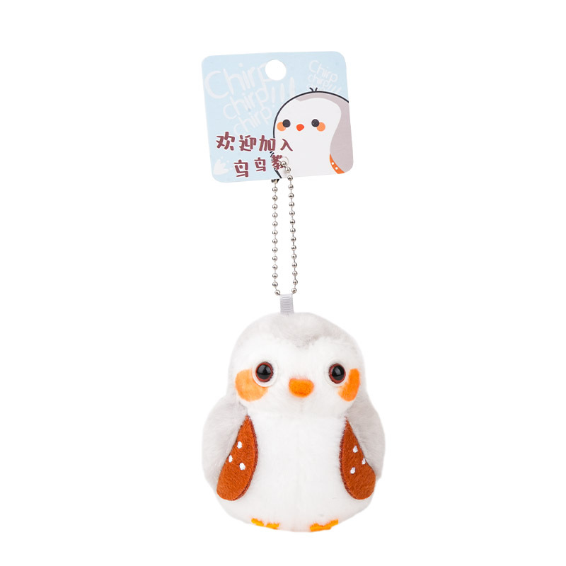 Bai MAO Original Bird Education Plush Series Pendants, gray and blue tit cute pet figurines, couple bag pendants wholesale Item Picture