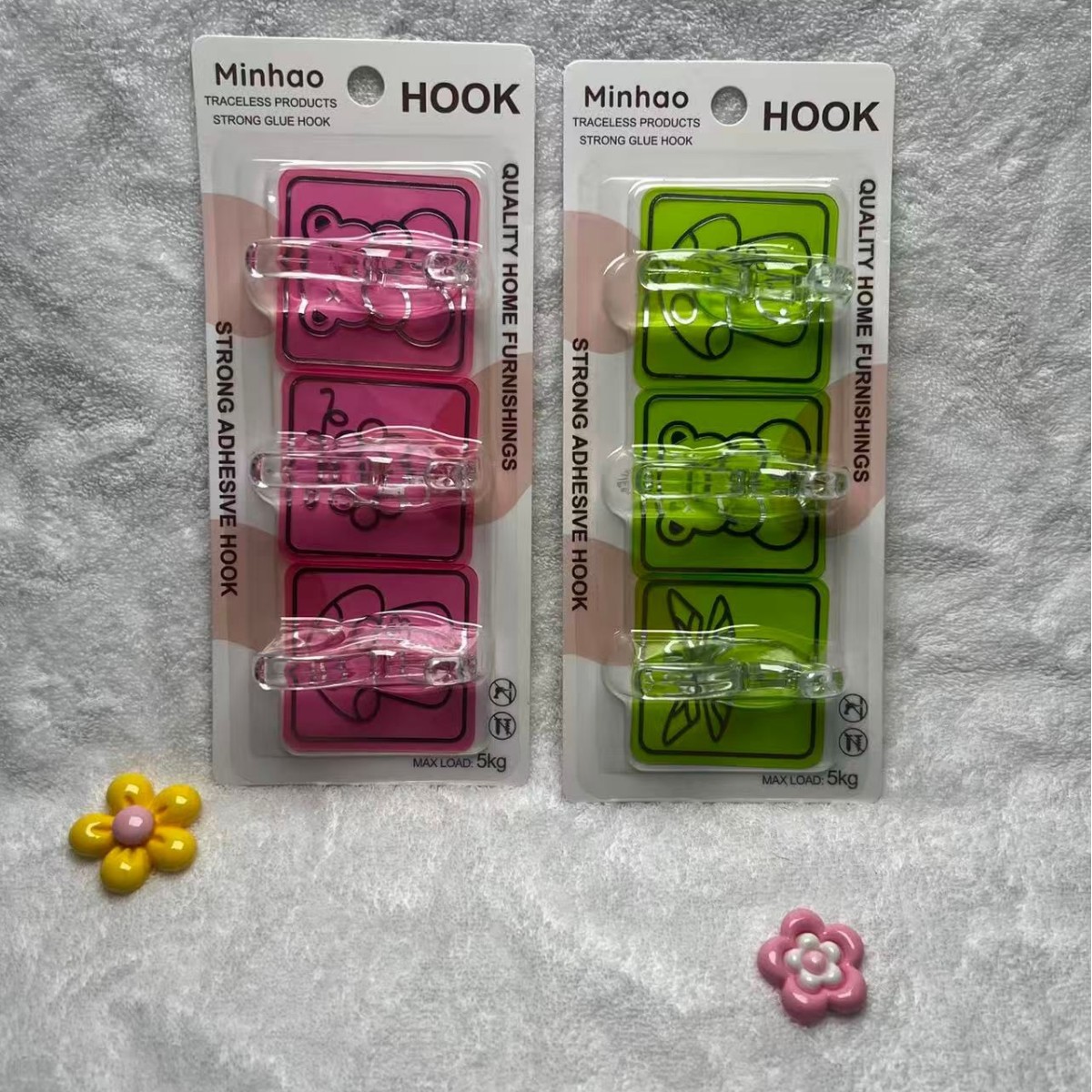 Square gilded film coat hook, large card, kitchen door pasting, hanging hook, wardrobe hanging hook details Picture