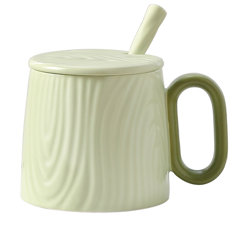 Ceramic mugs, high-quality appearance water cups, household ceramic cups with LIDS, creative couple coffee cups, and souvenir cups Item Picture