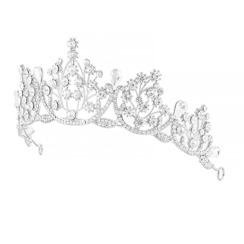 Wholesale of new cross-border stage talent show alloy water diamond crown bridal headwear from Europe and America, luxurious full diamond crown Application Scenario