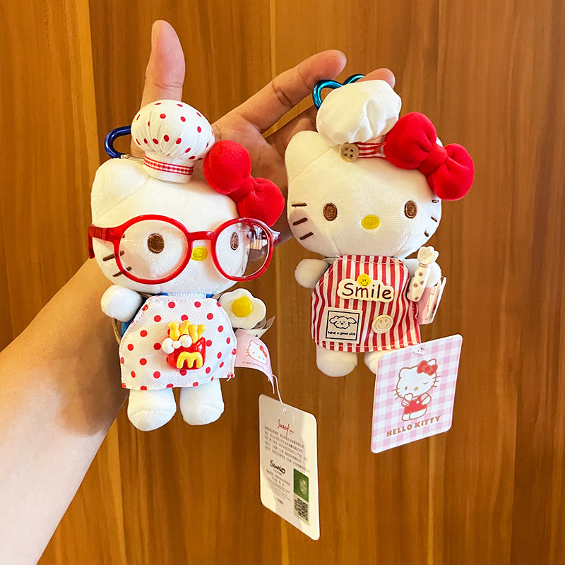 hellokitty keychain pendant, genuine kt cat plush toy bag pendant. kitty is so cute Application Scenario
