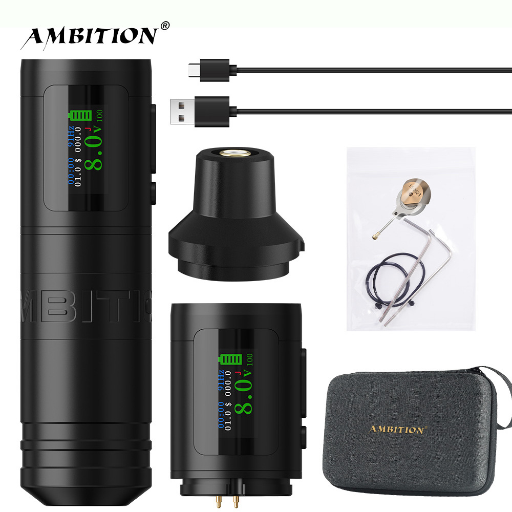 shanilak  夏力直杆可计费无线纹身笔刺青套装割线打雾美妆工具用品