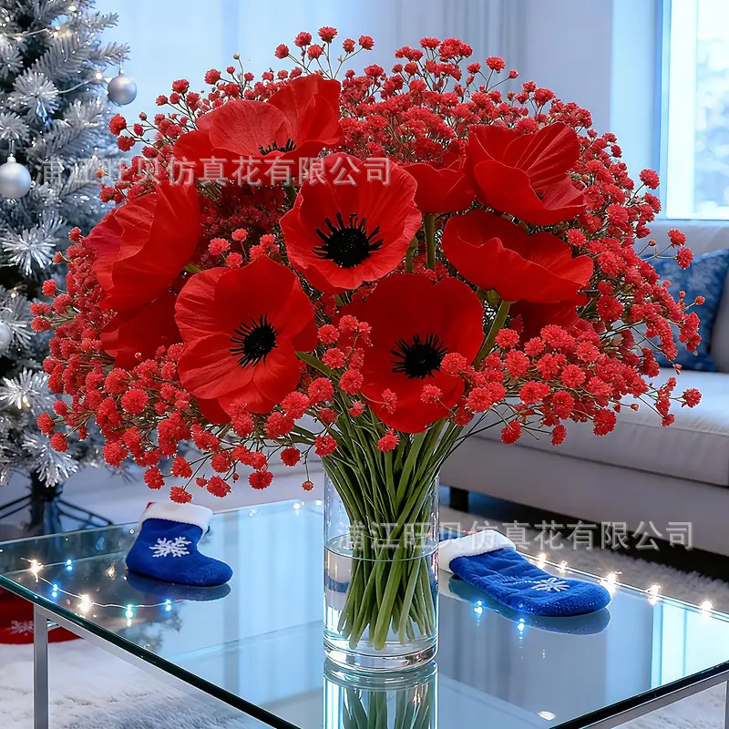 满天星混合搭配仿真花 适合母亲节和秋冬季花束