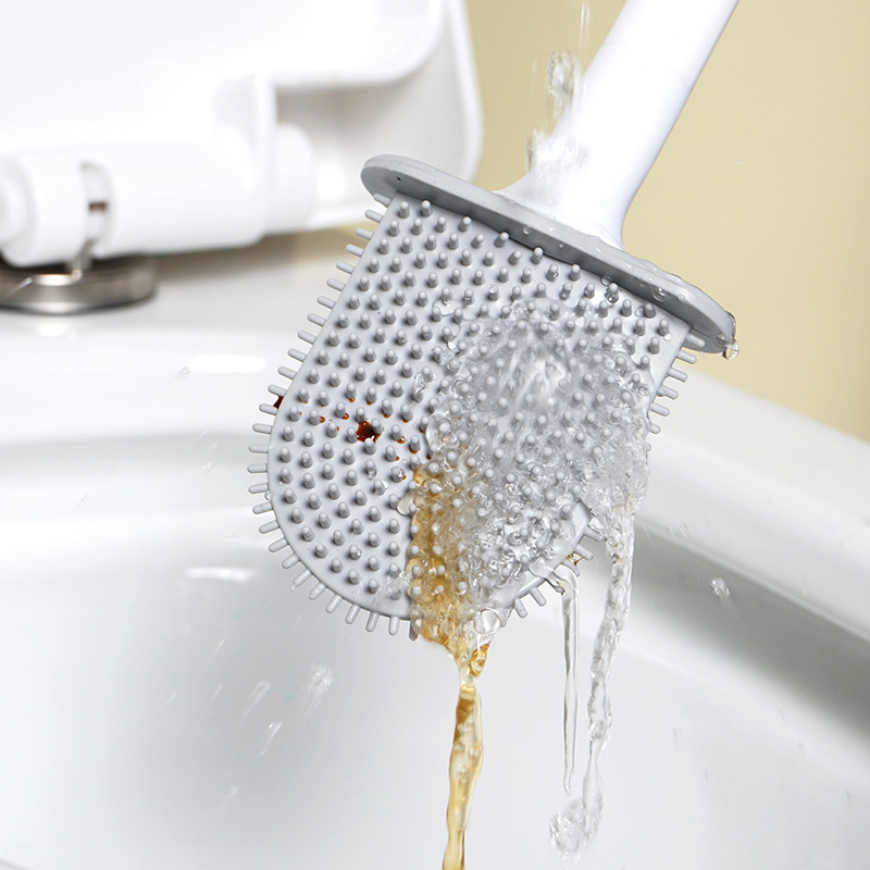Toilet brush, a household wall-mounted cleaning brush with no dead corners and no need for drilling, a magic tool. Wholesale of detachable rod toilet brushes for bathrooms Specification image