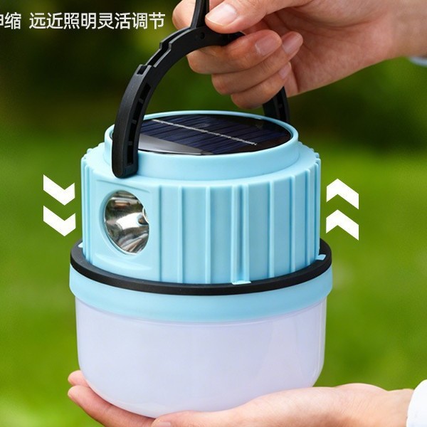 Solar-powered telescopic night market street stall lights, emergency charging flashlights, LED outdoor tent lights, camping lights Specification image