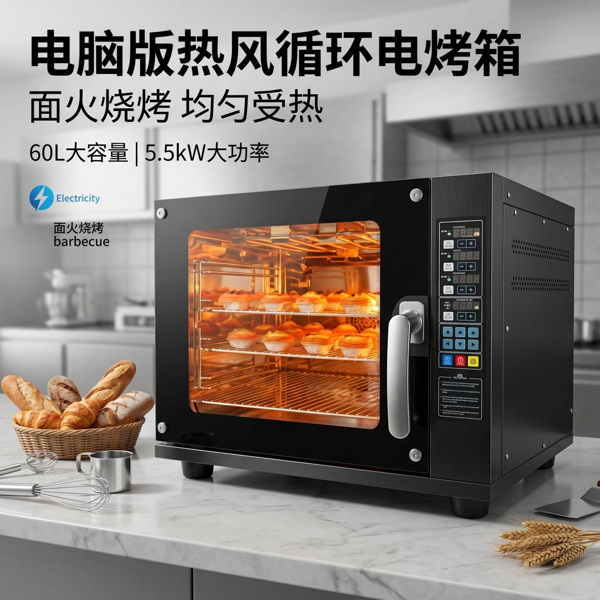 商用电脑款热风循环炉 智能控温电烤箱蛋挞披萨烘焙设备 厂家直销