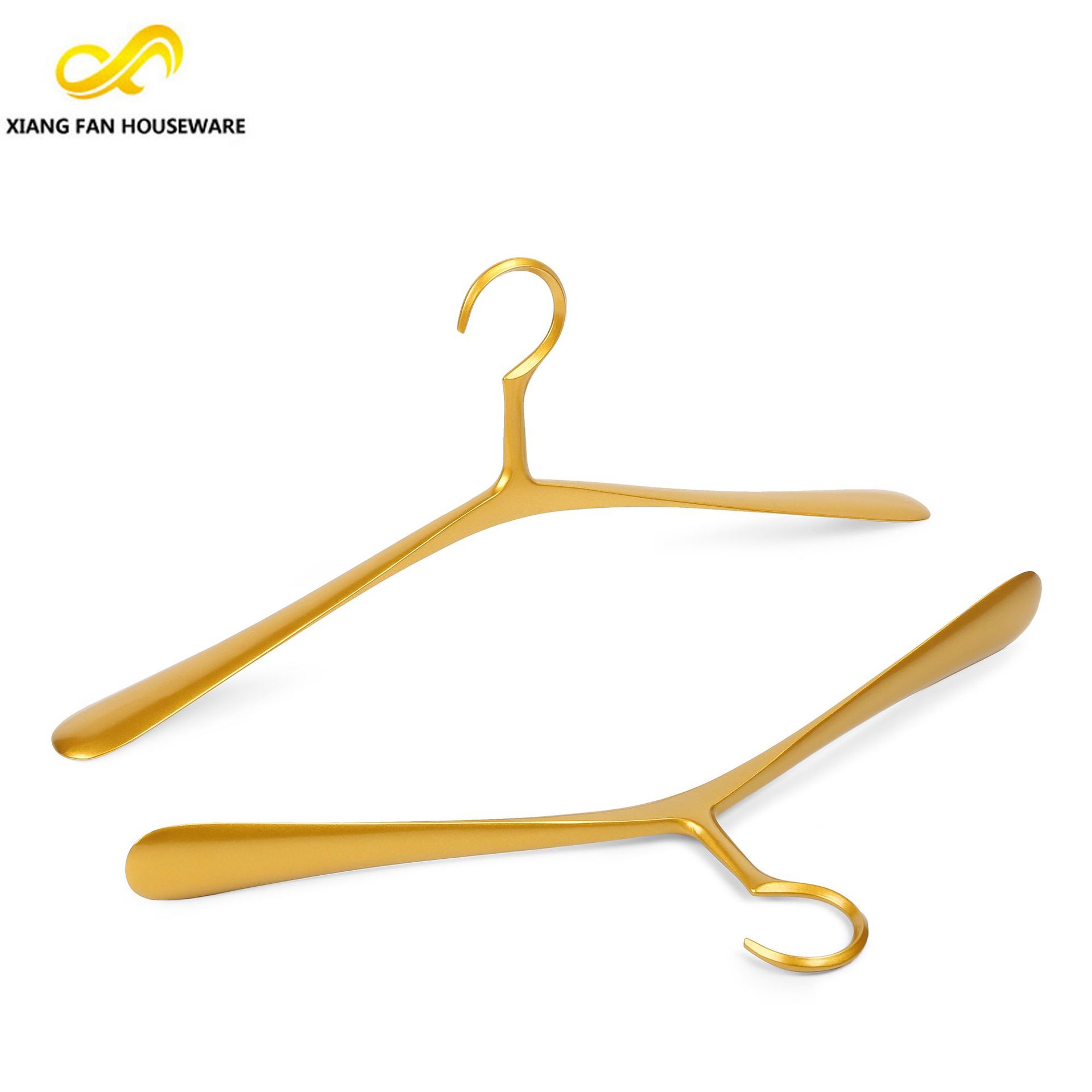 Original color silver one-piece aluminum alloy clothes hanger factory, hotel wardrobe, chain clothing store, formal dress aluminum clothes hanger