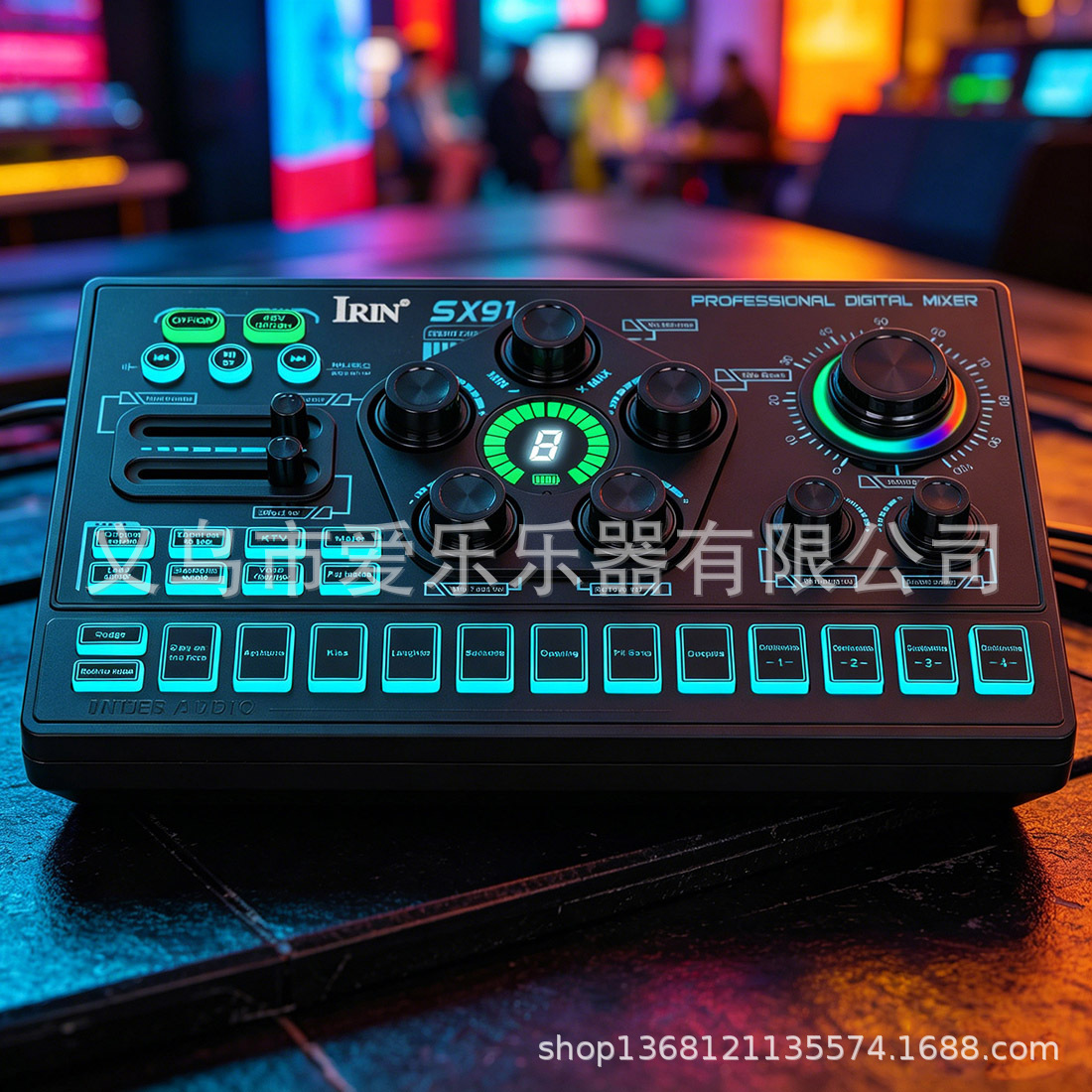 Crossover 48V live soundcard cambio de sonido reverberación canción K efectos multifunción mesa de sintonización teléfono tarjeta de sonido computadora