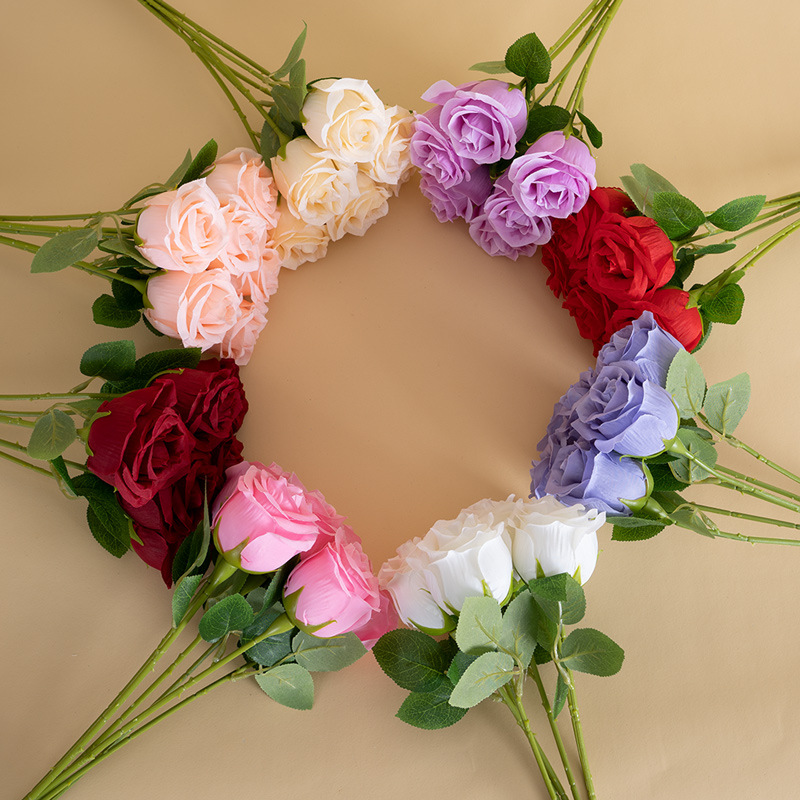 Cross-border best-selling artificial flower bricks, stones, roses, home and hotel flower arrangements, decorative items, wedding flowers, artificial flower props Application Scenario