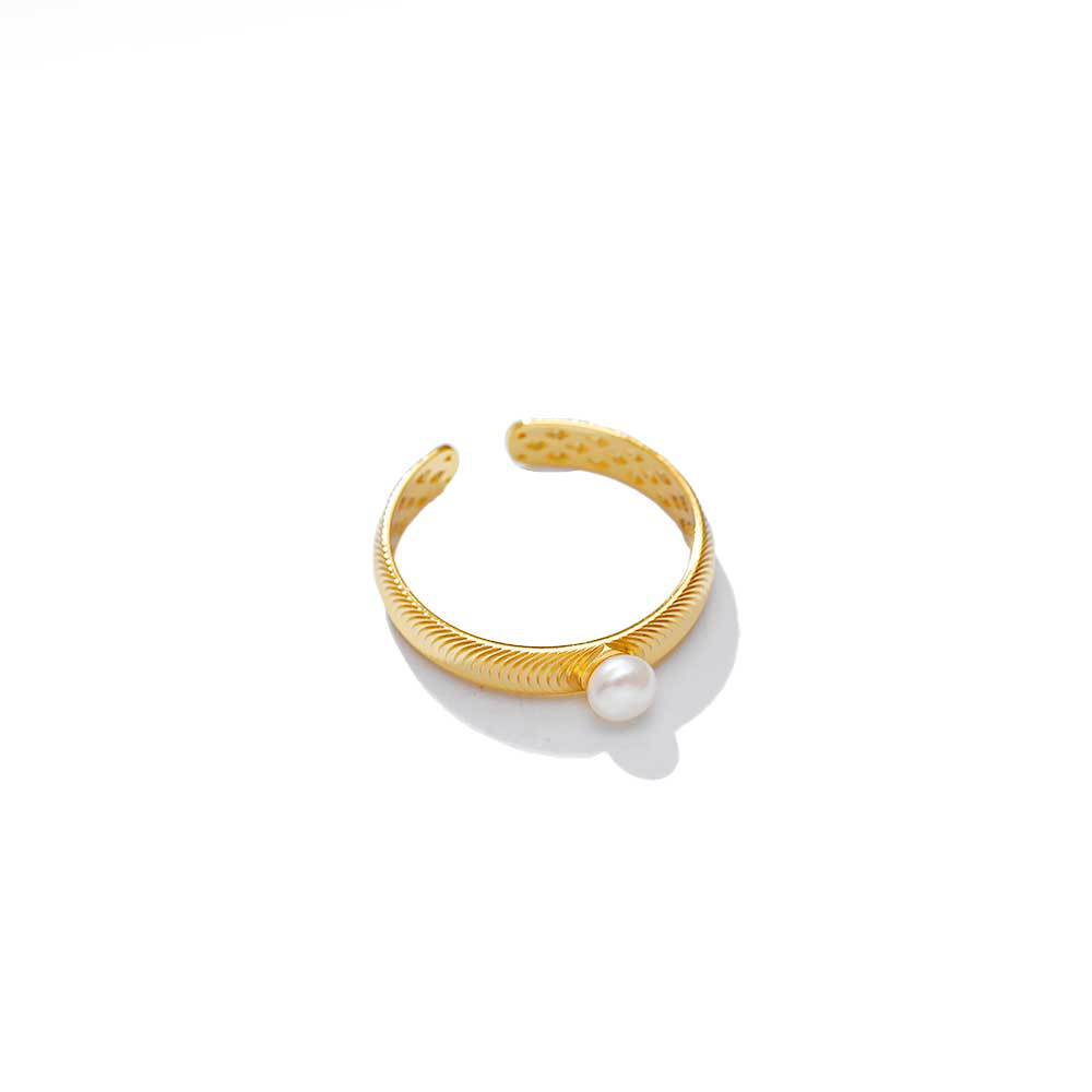 Hyacinth freshwater pearl bread bead Ring, a fashionable, individualistic, elegant and high-end open-mouth ring for women, a live-streaming bestseller in 2026 Item Picture