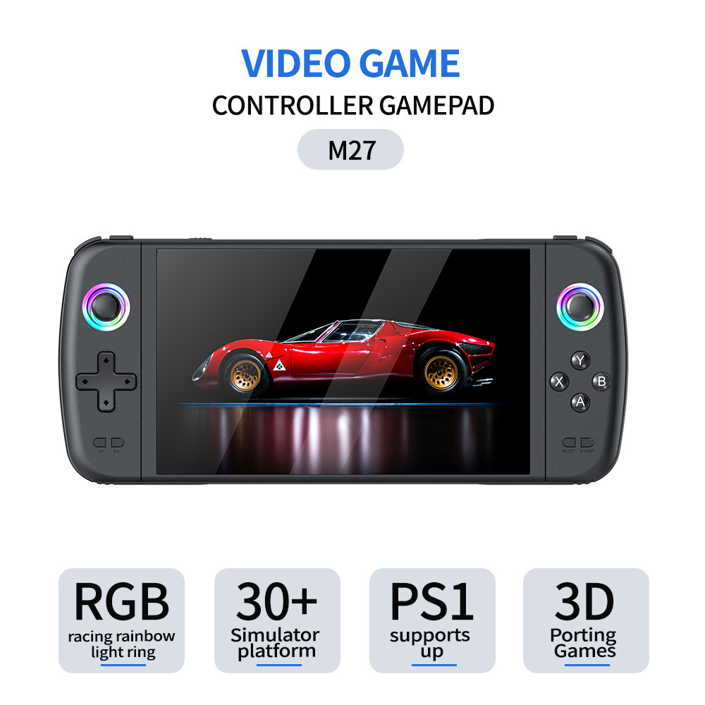 The new M27 handheld game console supports 3D large-scale PSP God of War 30+ emulator for two-player connection in high definition details Picture