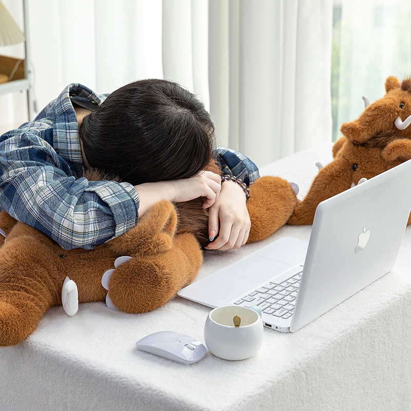 Wholesale cartoon mammoth plush toy figurines, mammoth dolls, children's birthday gifts, children's sleeping pillows Application Scenario