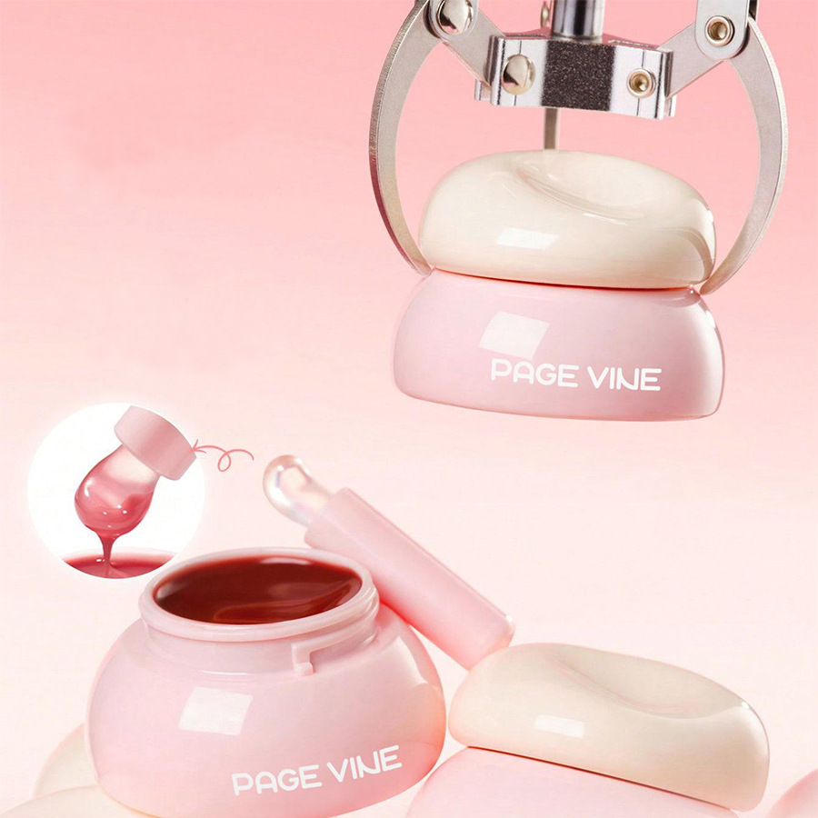 跨境PAGE VINE带唇刷镜面唇釉亚马逊TK爆款美妆防水持久滋润唇膜