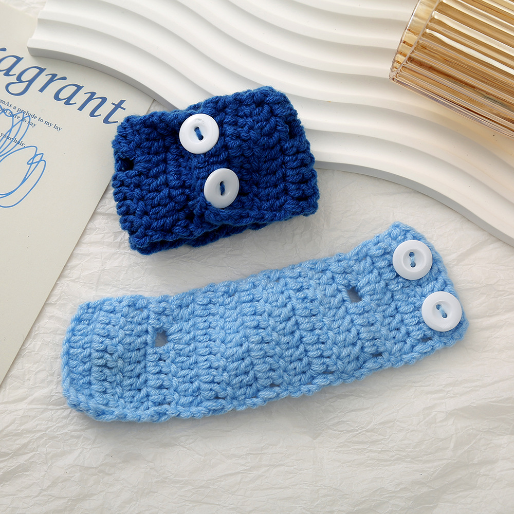 可爱掌门狗毛线带扣子配饰DIY手工钩针公仔玩偶娃娃针织换装辅料产品图