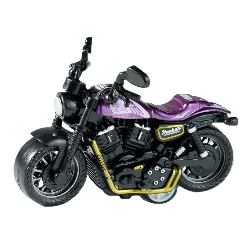 Cross-border children's toys, alloy rebound motorcycle simulation car models, keychains, pendants, gifts, claw dolls, presents Item Picture