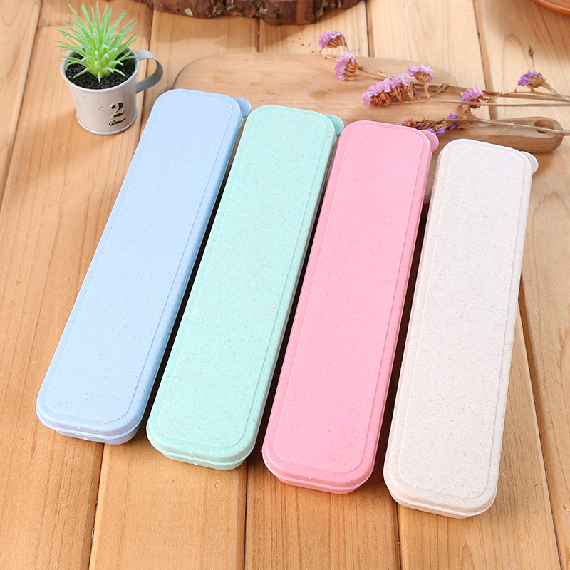 日韩式户外旅行榉木勺叉创意可爱礼品学生儿童便携套装餐盒批发产品图