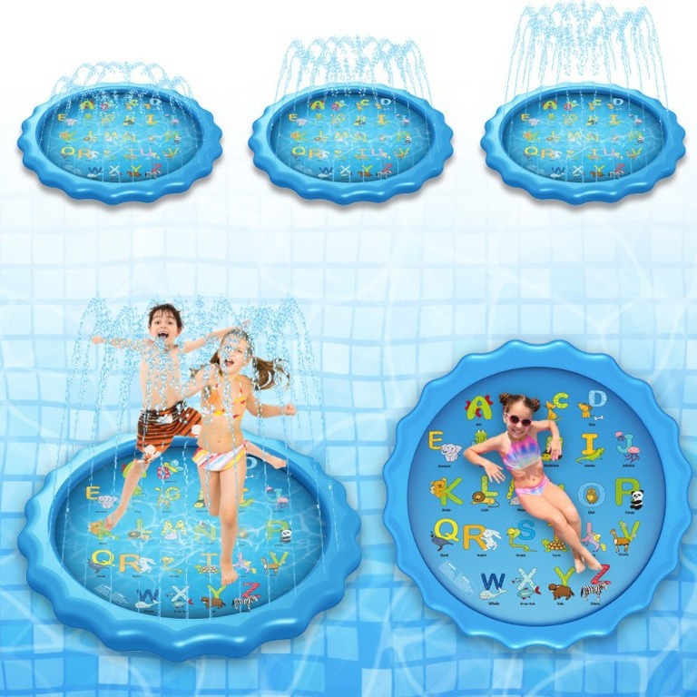 Factory wholesale and retail 170CM letter water spray pads, children's outdoor entertainment water play pools, inflatable sea water pools full figure