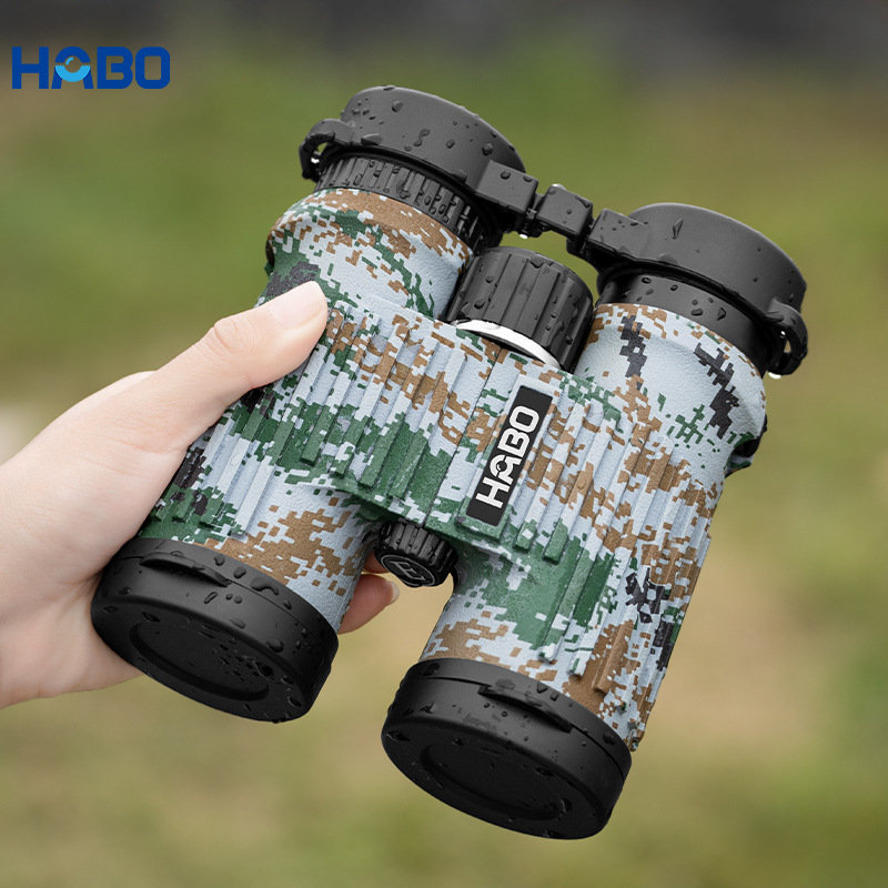 Habo 10X42 Straight Binoculars, Camouflage Leather, High-Magnification, High-Definition, Low-Light Night Vision, Travel Portable, All-Metal Application Scenario