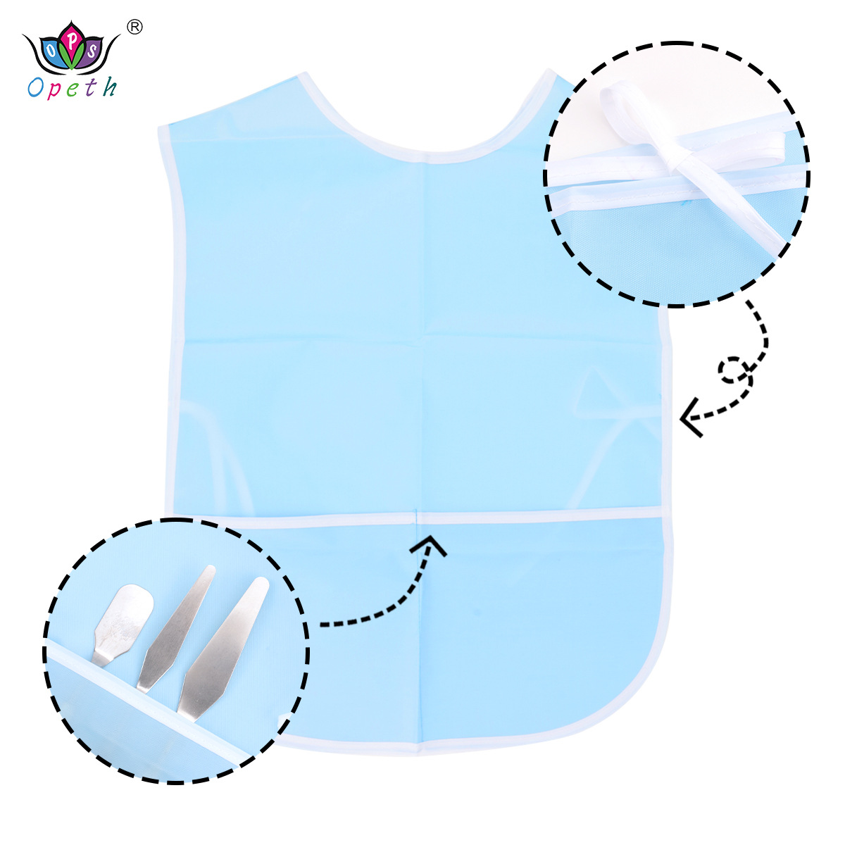 Cross-border children's art waterproof apron, long-sleeved apron set, kindergarten painting bib protective clothing, art painting clothing Application Scenario