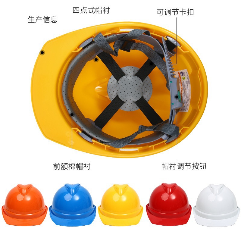 塑料安全帽实物图