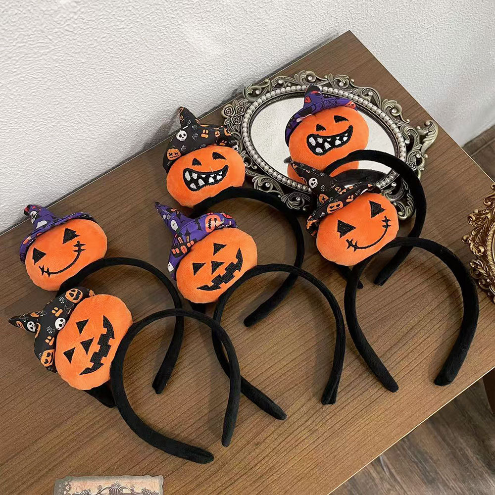 Halloween headwear decoration: Devil horns, bat wings, hairbands, pumpkin, spider, funny hairpins, headbands, and hair accessories