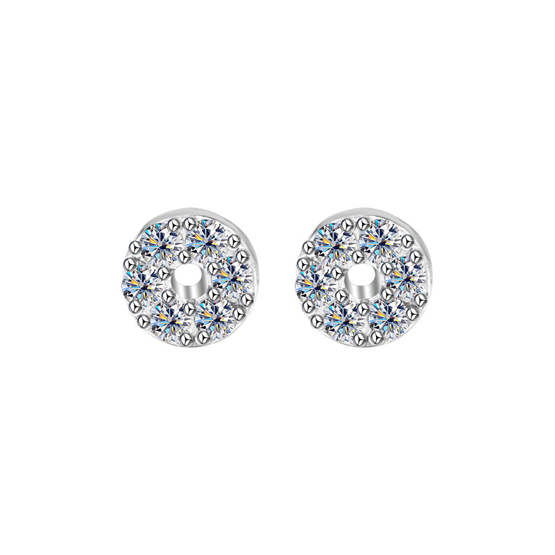 Zhuoheng's selected ear stud light Luxury retro earrings, a niche new style wholesale S925 all-silver, elegant full diamond zirconia ear stud earrings Application Scenario