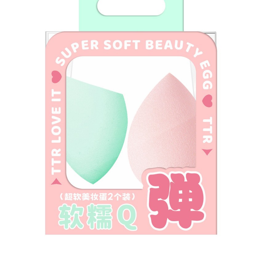 Ultra suave maquillaje maquillaje huevo puff gota calabaza corte diagonal esponja huevo seco y húmedo de doble uso color no es fácil de comer polvo herramientas de maquillaje Item Picture