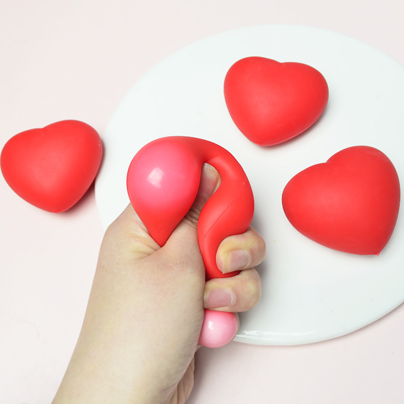 Cross-border bestseller Valentine's Day stress-relieving Love Kneading Fun Release toys Slow Rebound Stress-relieving love Flour Balls wholesale details Picture