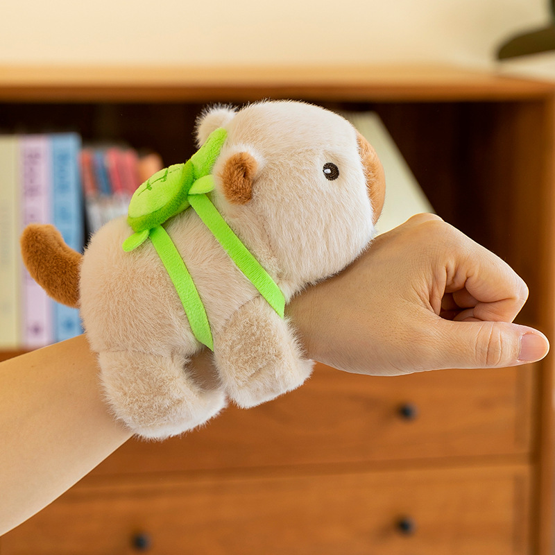 Premium Kapi Papa ring, capybara doll, bracelet, plush toy, girl doll, children's wrist roll Specification image