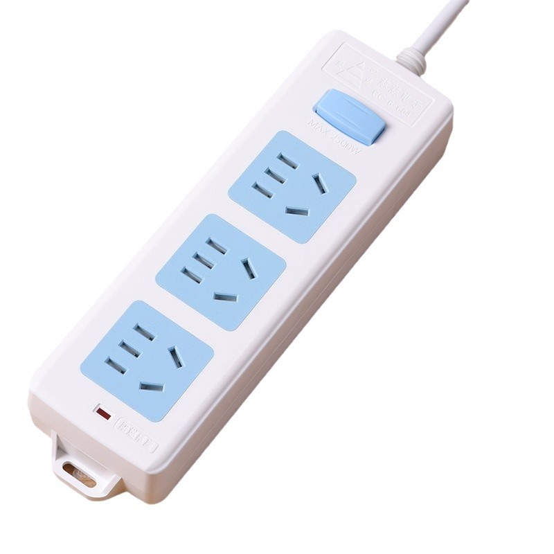 White multi-hole socket power strip, 3-position multi-functional household power strip, safe and anti-electric shock Item Picture