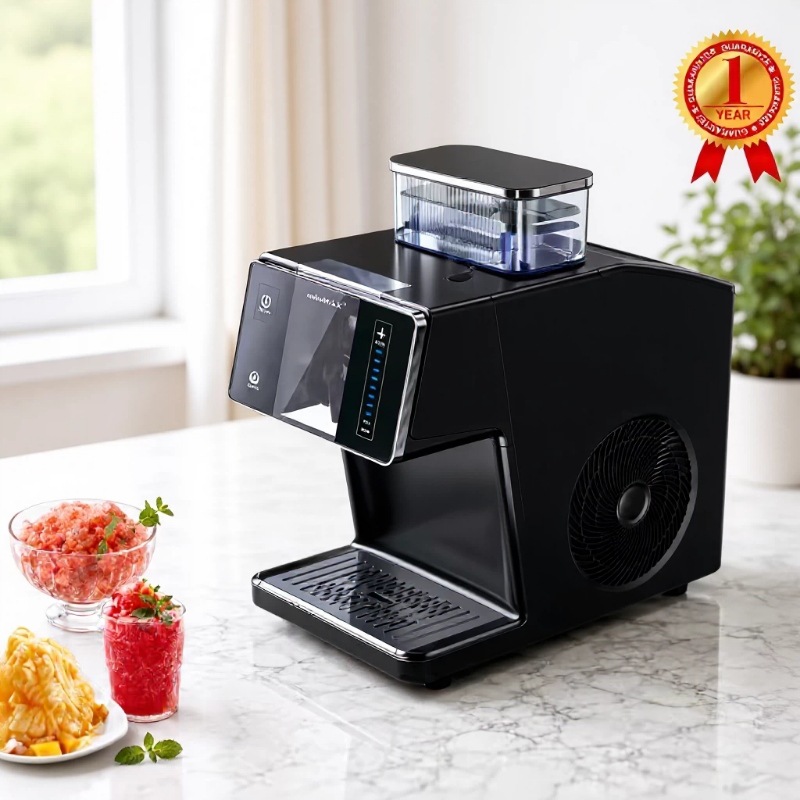 2025 New silent fully automatic snowflake smoothie machine, continuous ice, commercial and household mini small ice-making and shaved ice machine