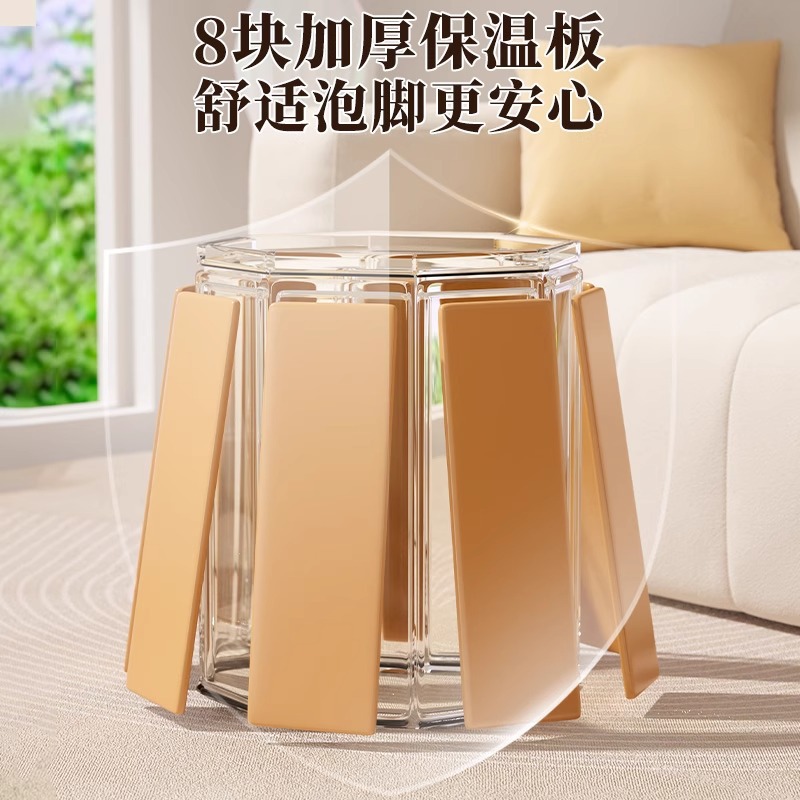 可折叠泡脚桶过膝过小腿家用便携式高深儿童洗脚盆保温养生泡脚袋细节图