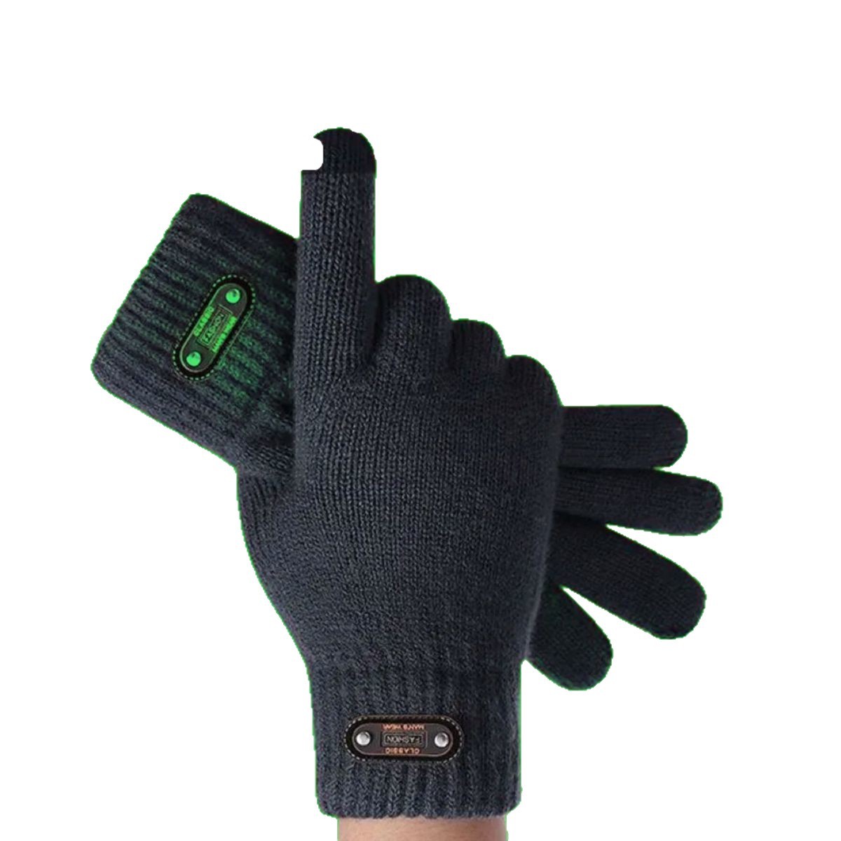 Double-layer thickened and fleece touch screen gloves for men's winter cycling to keep warm and prevent freezing Item Picture