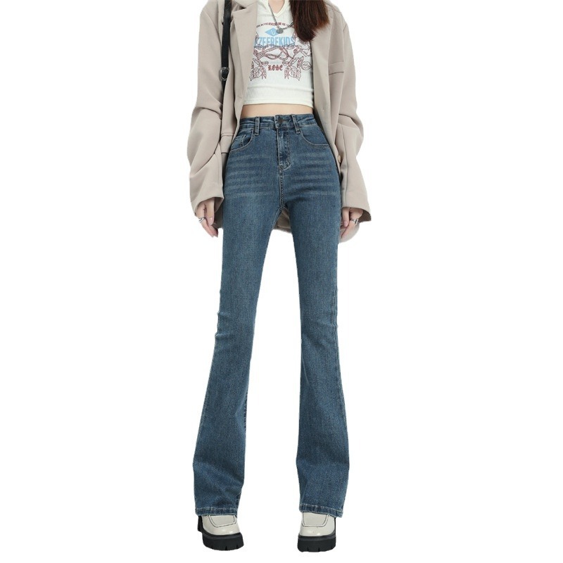 The 2025 new high-waisted stretch slightly flared jeans for spring and autumn are slimming, height-enhancing, fashionable, versatile and elegant Item Picture