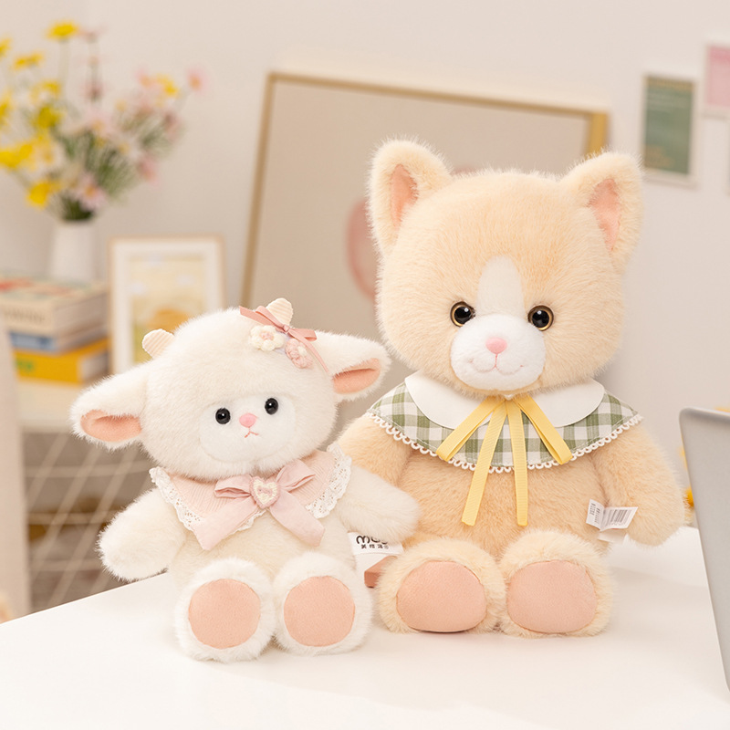 Cartoon elephant plush toys, wholesale for export, sleeping cushions, decorative items, claw machine dolls, bows, cute lambs details Picture