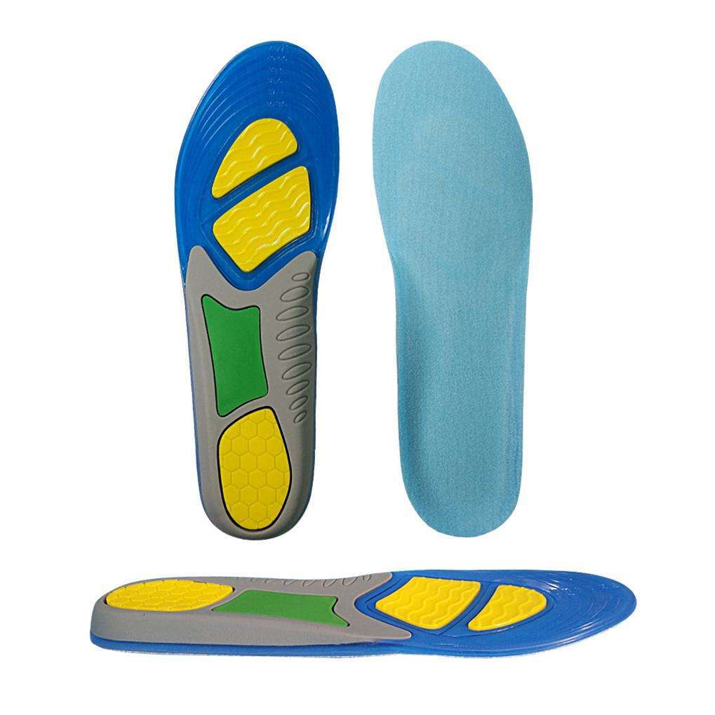 tpe soft gel shock-absorbing military training sports insoles, velvet sweat-absorbing, breathable and cushioning men's and women's basketball four-color insoles Specification image