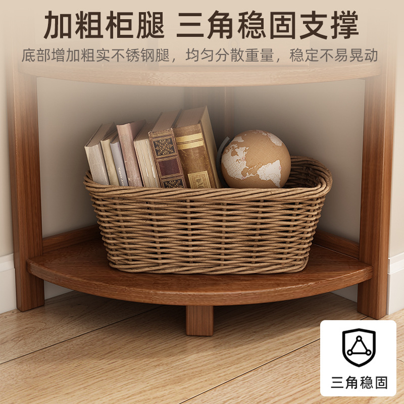Corner cabinet shelf, triangular corner cabinet, indoor rack, modern and simple household storage rack, living room floor-standing model details Picture