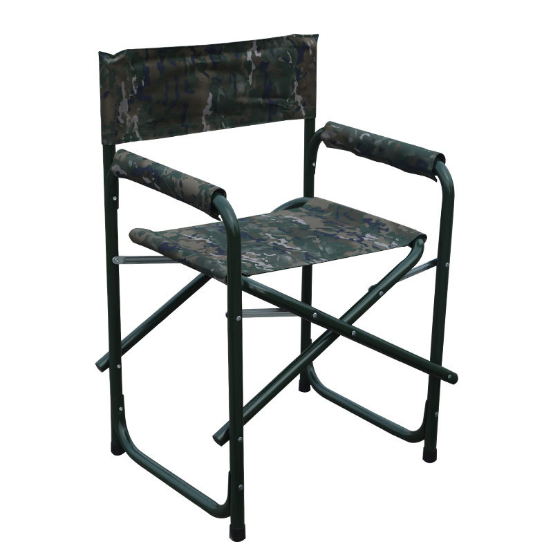 户外折叠椅子野营休闲椅作训椅导演椅椅双层沙滩椅钓鱼椅白底实物图